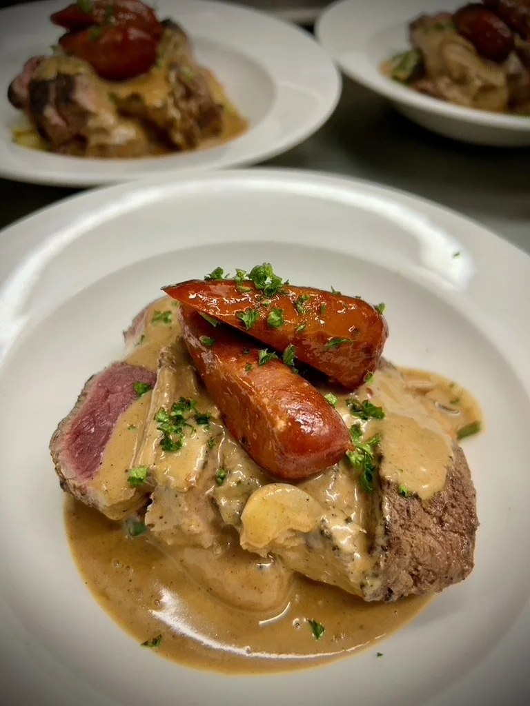 A plate from the Wych Elm kitchen
